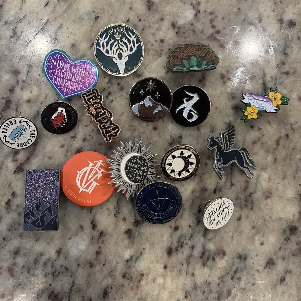 Pin Lot of 16 Enamel Lapel Pins Feminist Books Nature Girl Power Collectibles